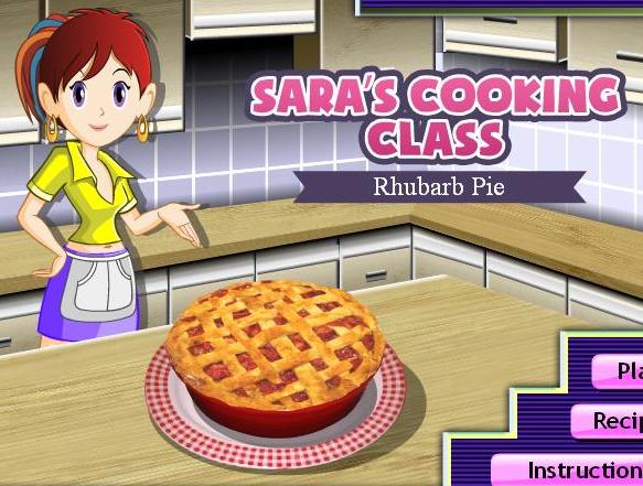 saras cooking class game rhubarb pie recipe online